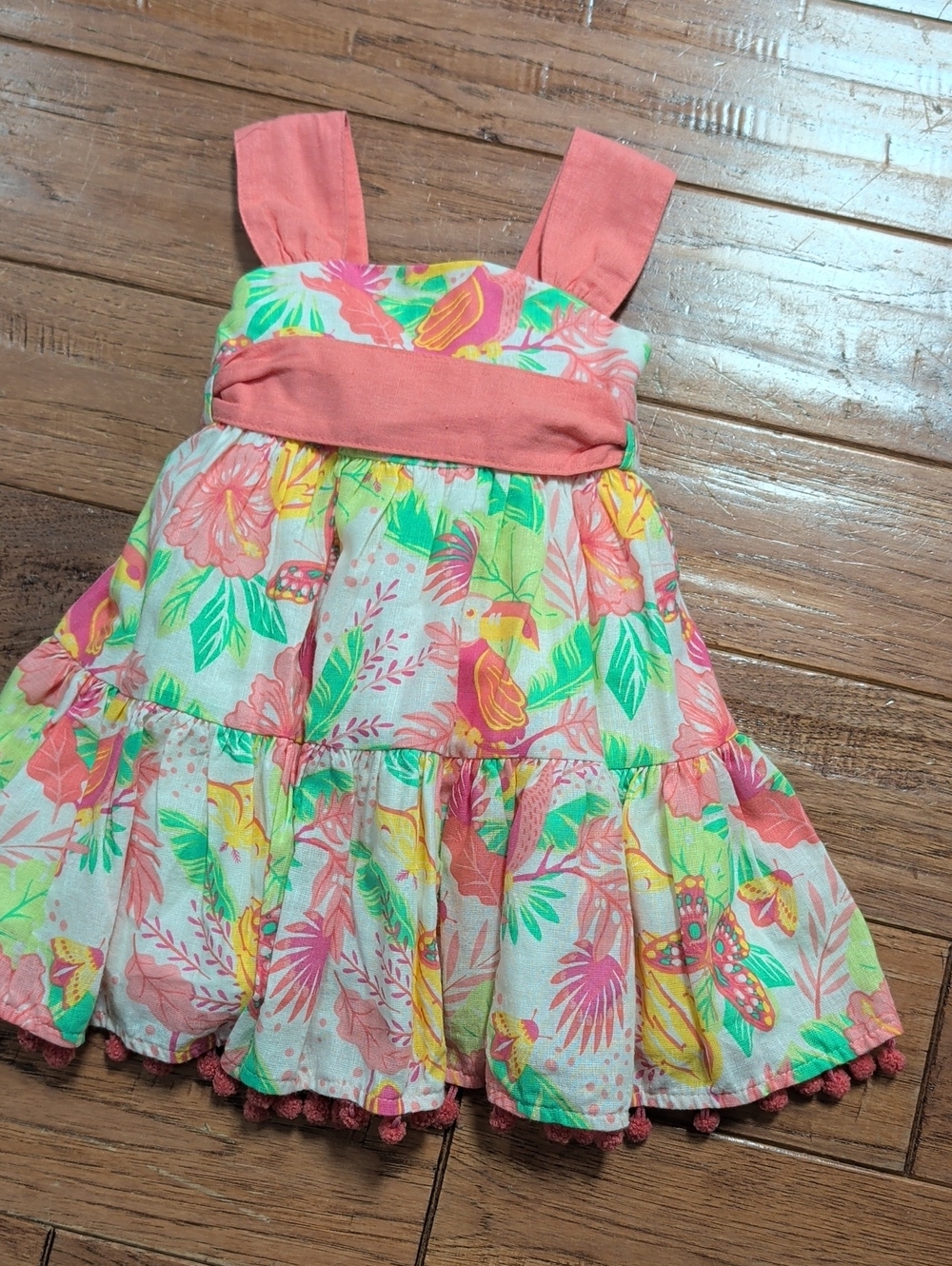 Tommy Bahama Tropical Toucan Pom Pom Dress